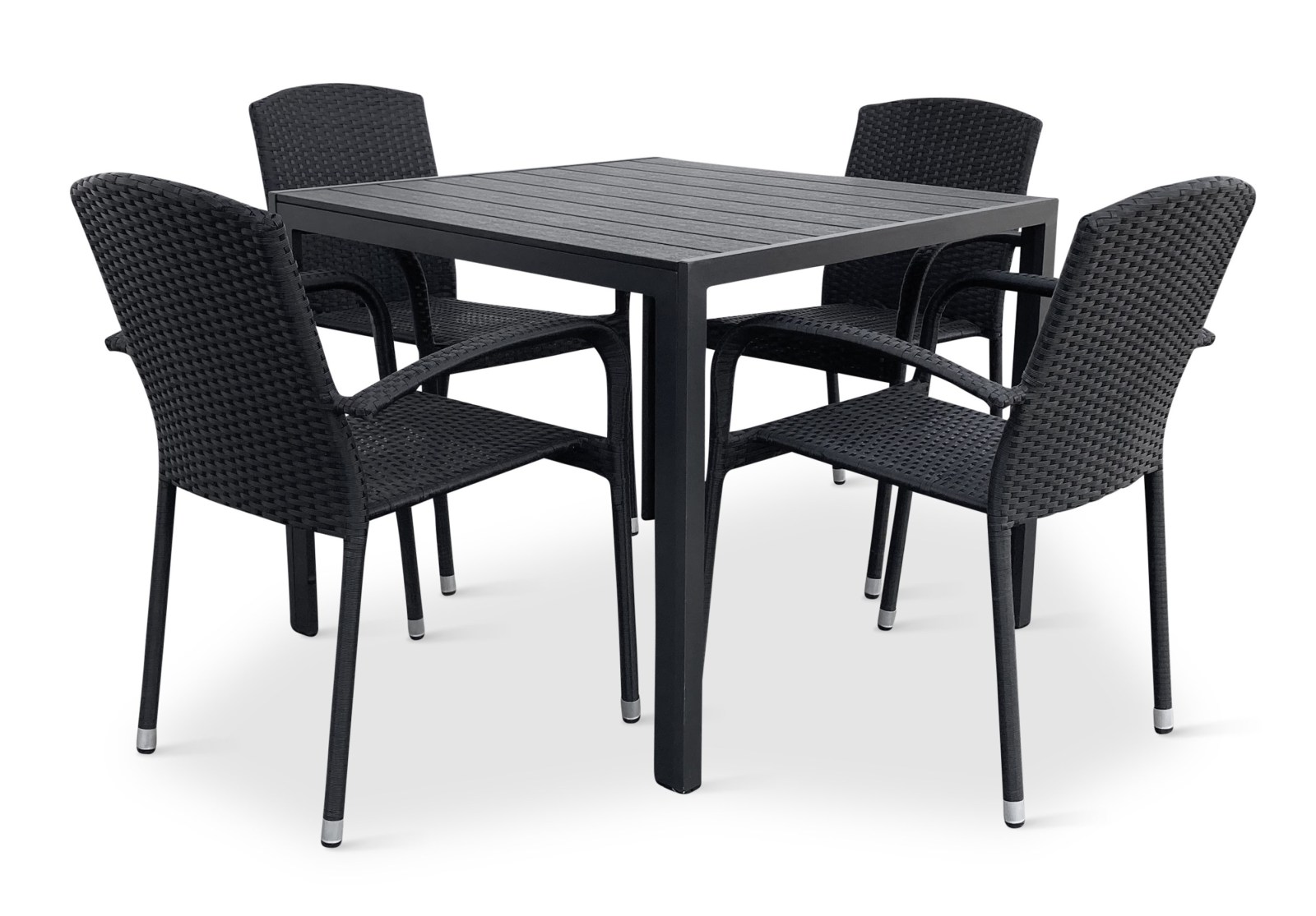 N&aacute;bytek Texim Ratanov&yacute; n&aacute;bytek - stůl Viking M + 4x židle ROMA