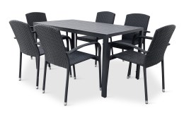 N&aacute;bytek Texim N&aacute;bytek na zahradu ratan - stůl VIKING L + 6x židle ROMA