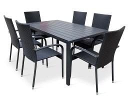 N&aacute;bytek Texim Ratanov&yacute; n&aacute;bytek - stůl Viking L + 6x židle PARIS