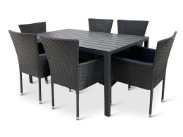 N&aacute;bytek Texim Ratanov&yacute; n&aacute;bytek - stůl Viking L + 6x křeslo BALI