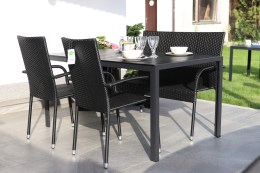 N&aacute;bytek Texim Zahradn&iacute; set ratan - stůl Viking L + 2x židle a 1x lavice PARIS