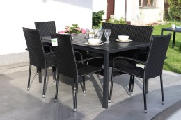 N&aacute;bytek Texim Zahradn&iacute; set ratan - stůl Viking L + 4x židle a 1x lavice PARIS