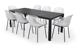 N&aacute;bytek Texim Modern&iacute; zahradn&iacute; set - Viking XL + 8x křeslo GABY &scaron;ed&eacute;