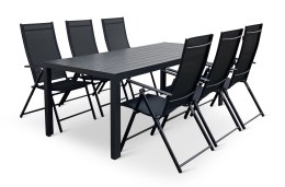 N&aacute;bytek Texim Zahradn&iacute; n&aacute;bytek z kovu - stůl Viking XL 190cm + 6x židle Pia polohovac&iacute;