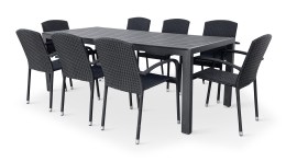 N&aacute;bytek Texim N&aacute;bytek na zahradu ratan - stůl VIKING XL 190cm + 8x židle ROMA