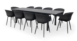 N&aacute;bytek Texim J&iacute;deln&iacute; set GRANDE LUNGO + 10x židle RIKKE