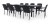 N&aacute;bytek Texim J&iacute;deln&iacute; set GRANDE LUNGO + 10x židle ROMA