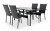 N&aacute;bytek Texim Zahradn&iacute; j&iacute;deln&iacute; set Klaudie čern&yacute; + 4x židle PARIS KD