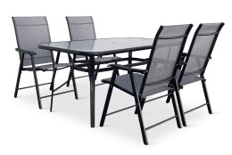 N&aacute;bytek Texim Zahradn&iacute; set PORTO 150cm + 4x židle SOLANO skl&aacute;dac&iacute;