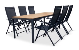 N&aacute;bytek Texim Zahradn&iacute; j&iacute;deln&iacute; sestava MILANO + 6x židle Pia polohovac&iacute;