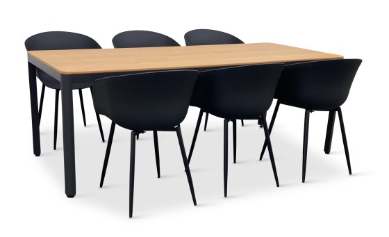 N&aacute;bytek Texim Zahradn&iacute; j&iacute;deln&iacute; sestava MILANO + 6x židle RIKKE