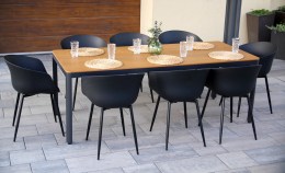 N&aacute;bytek Texim Zahradn&iacute; j&iacute;deln&iacute; sestava MILANO + 8x židle RIKKE