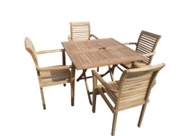 N&aacute;bytek Texim Square I. n&aacute;bytek na zahradu teak 1+4