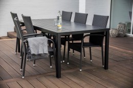 N&aacute;bytek Texim N&aacute;bytek na zahradu ratan - stůl VIKING XL + 6x židle PARIS