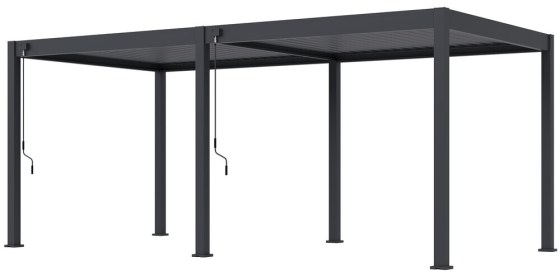 ROJA Bioklimatick&aacute; pergola INTRO NEO 6x3 m, hlin&iacute;k - volně stoj&iacute;c&iacute;