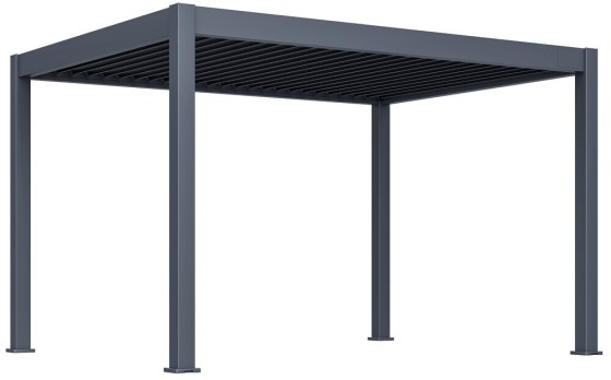 ROJA Luxusn&iacute; ELEKTRICK&Aacute; bioklimatick&aacute; pergola PRIME MAX 4x3 m, hlin&iacute;k - volně stoj&iacute;c&iacute;