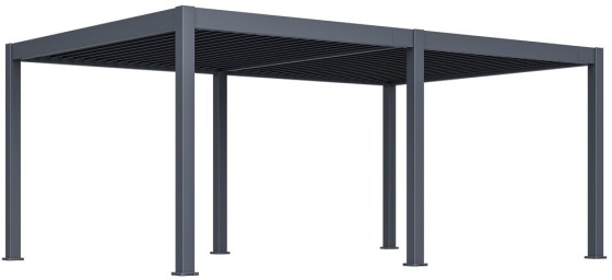 ROJA Luxusn&iacute; ELEKTRICK&Aacute; bioklimatick&aacute; pergola PRIME MAX 6x4 m, hlin&iacute;k - volně stoj&iacute;c&iacute;