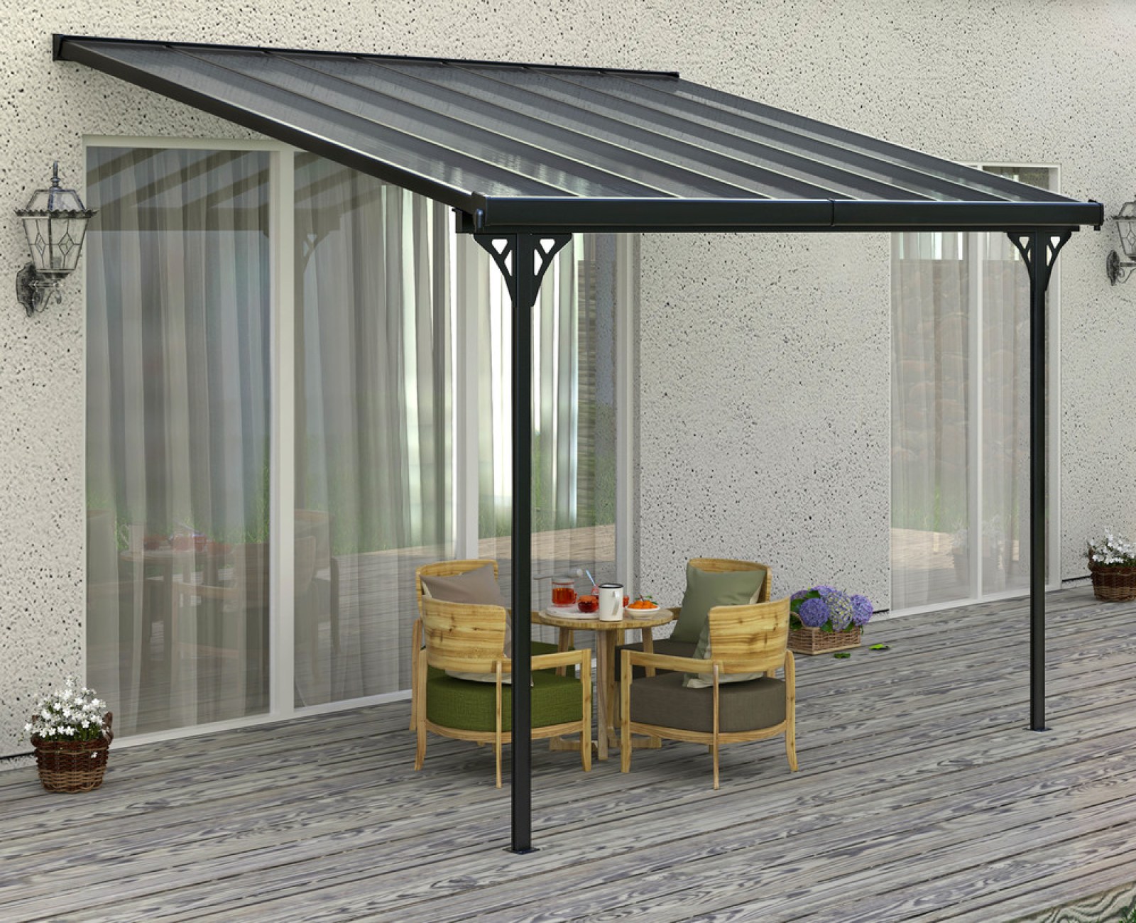 BRUCE F pergola - TRANSPARENTNÍ polykarbonát