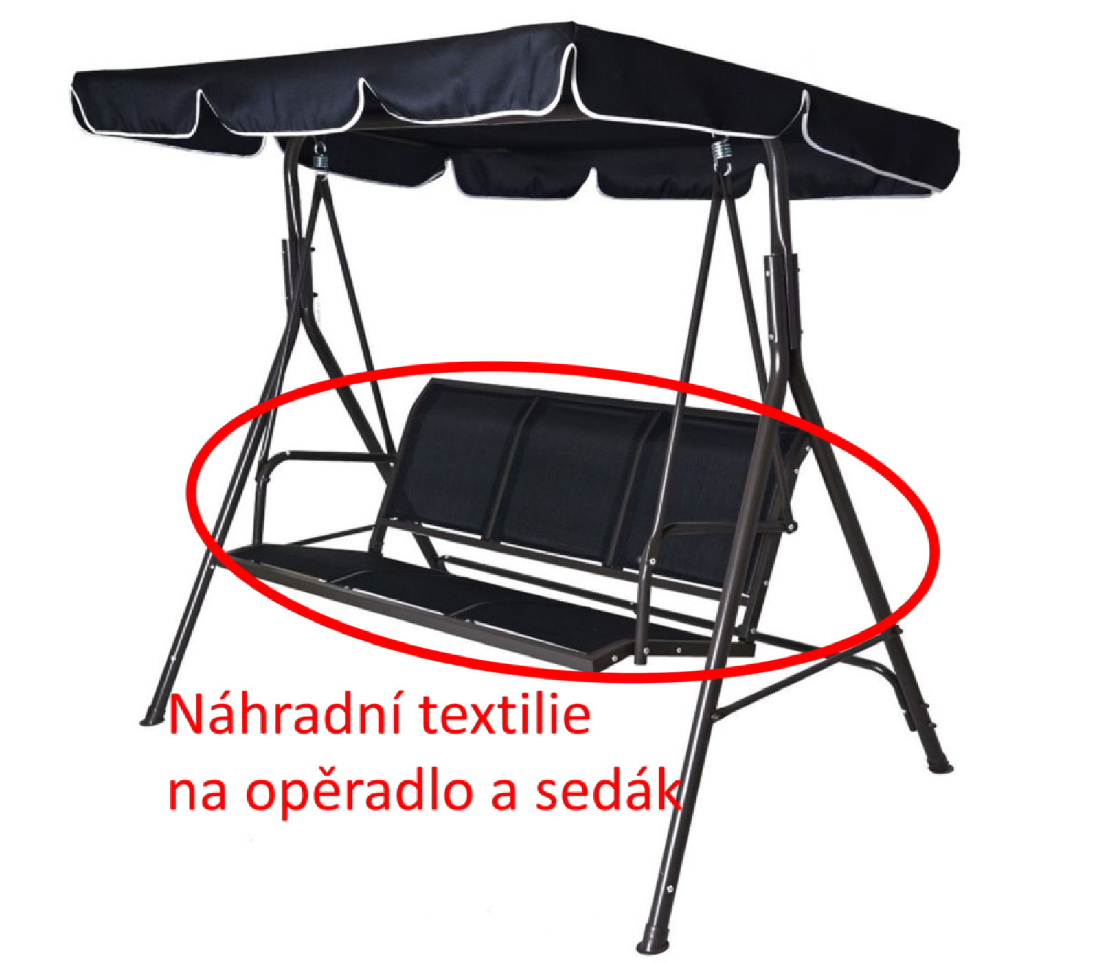 l&aacute;tka na sed&aacute;k CONFORT čern&yacute;