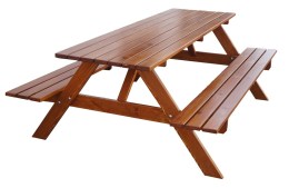 PIKNIK zahradn&iacute; set dřevěn&yacute; - 160 cm - lakovan&yacute;