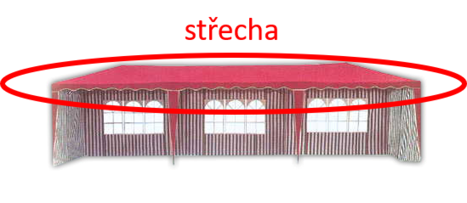 Střecha k altánu 3901-PL - červená