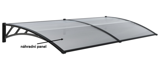 Panel polykarbon&aacute;tu pro vchodov&yacute; př&iacute;stře&scaron;ek 970x493,5mm
