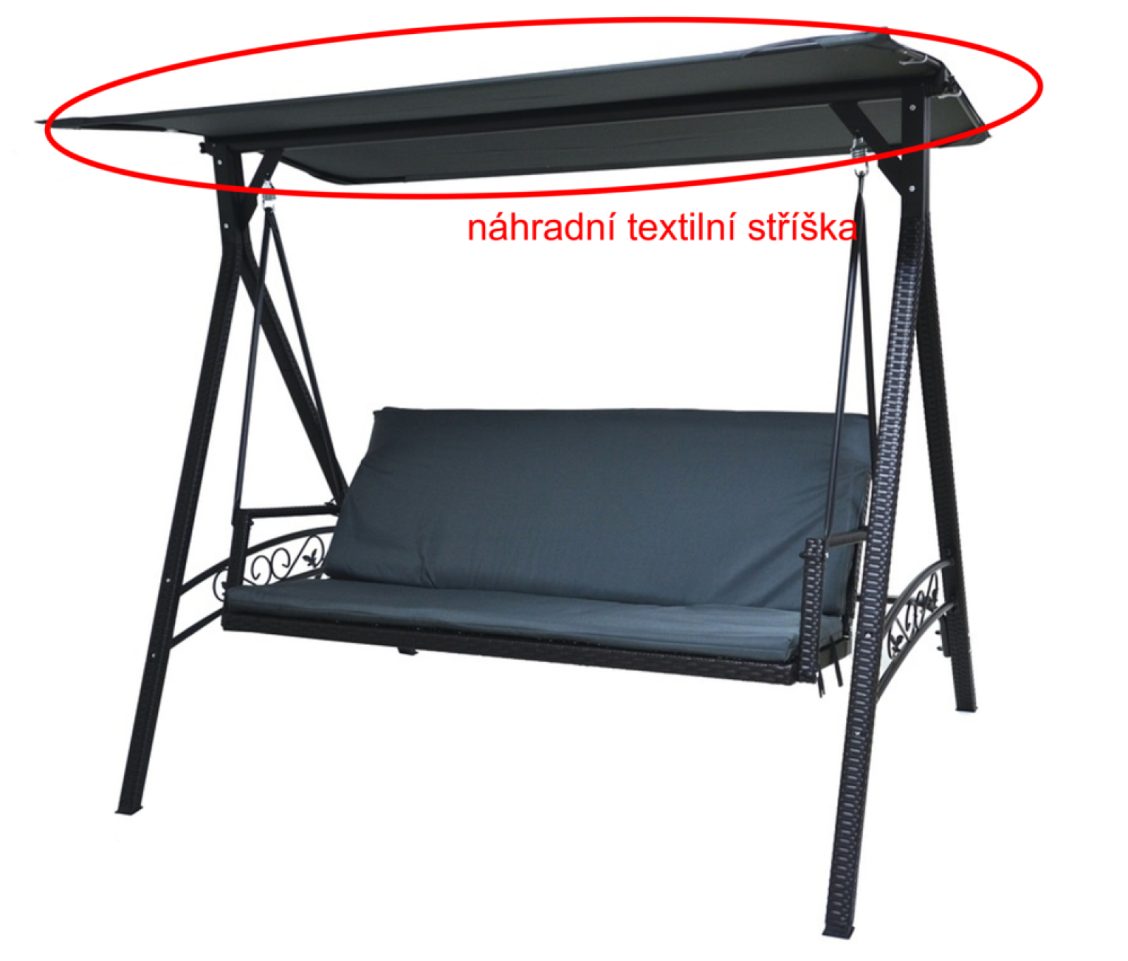 stř&iacute;&scaron;ka k houpačce RATTAN