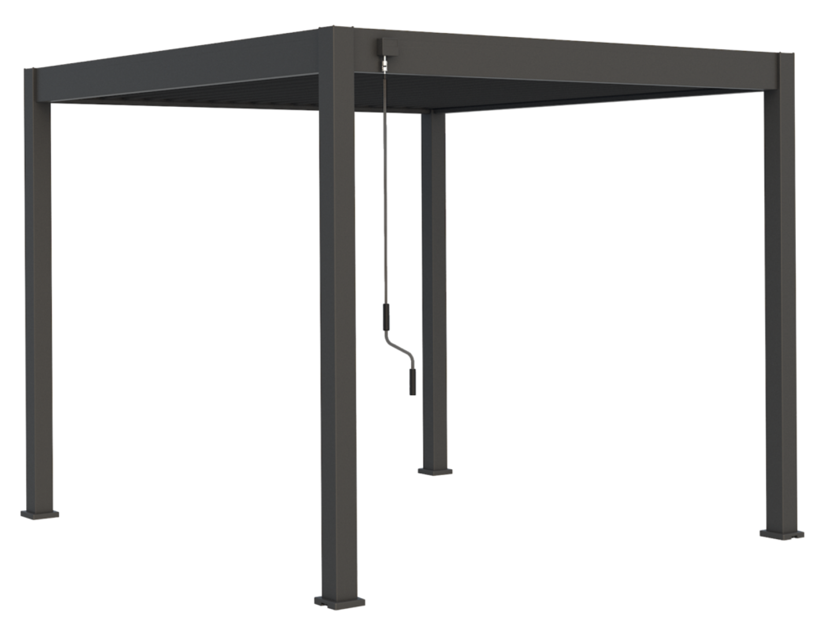 Bioklimatick&aacute; pergola INTRO PLUS 4x3 m, hlin&iacute;k - volně stoj&iacute;c&iacute;
