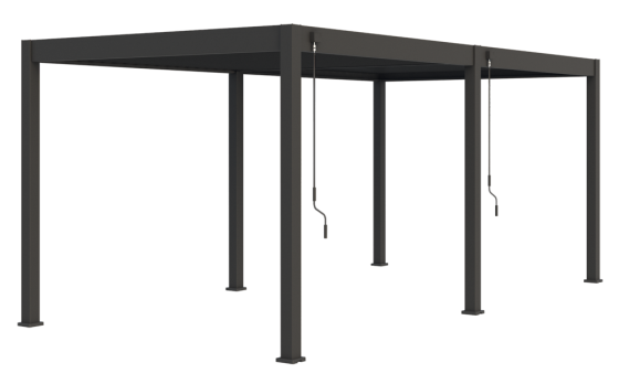 Bioklimatick&aacute; pergola INTRO PLUS 6x3 m, hlin&iacute;k - volně stoj&iacute;c&iacute;
