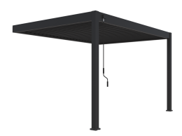 Bioklimatick&aacute; pergola INTRO PLUS 4x3 m, hlin&iacute;k - do stěny