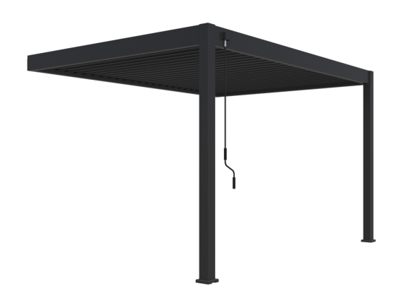 Bioklimatick&aacute; pergola INTRO PLUS 4x3 m, hlin&iacute;k - do stěny