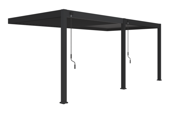 Bioklimatick&aacute; pergola INTRO PLUS 6x3 m, hlin&iacute;k - do stěny