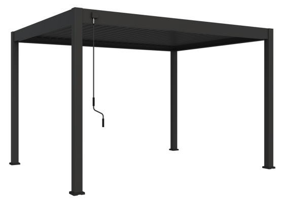 Bioklimatick&aacute; pergola INTRO NEO 4x3 m, hlin&iacute;k - volně stoj&iacute;c&iacute;