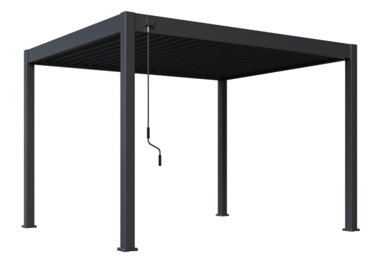 Bioklimatick&aacute; pergola INTRO NEO 3,6x3 m, hlin&iacute;k a ocel - volně stoj&iacute;c&iacute;