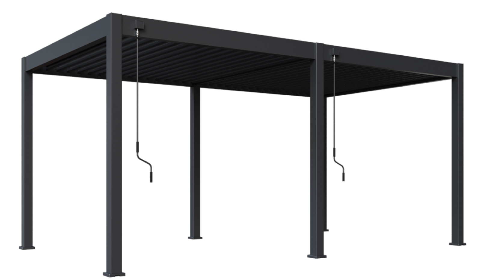 Bioklimatick&aacute; pergola INTRO NEO 5,3x3 m, hlin&iacute;k a ocel - volně stoj&iacute;c&iacute;