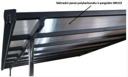 Panel polykarbon&aacute;tu k pergol&aacute;m BRUCE - 3010 mm - &Scaron;ED&Yacute;