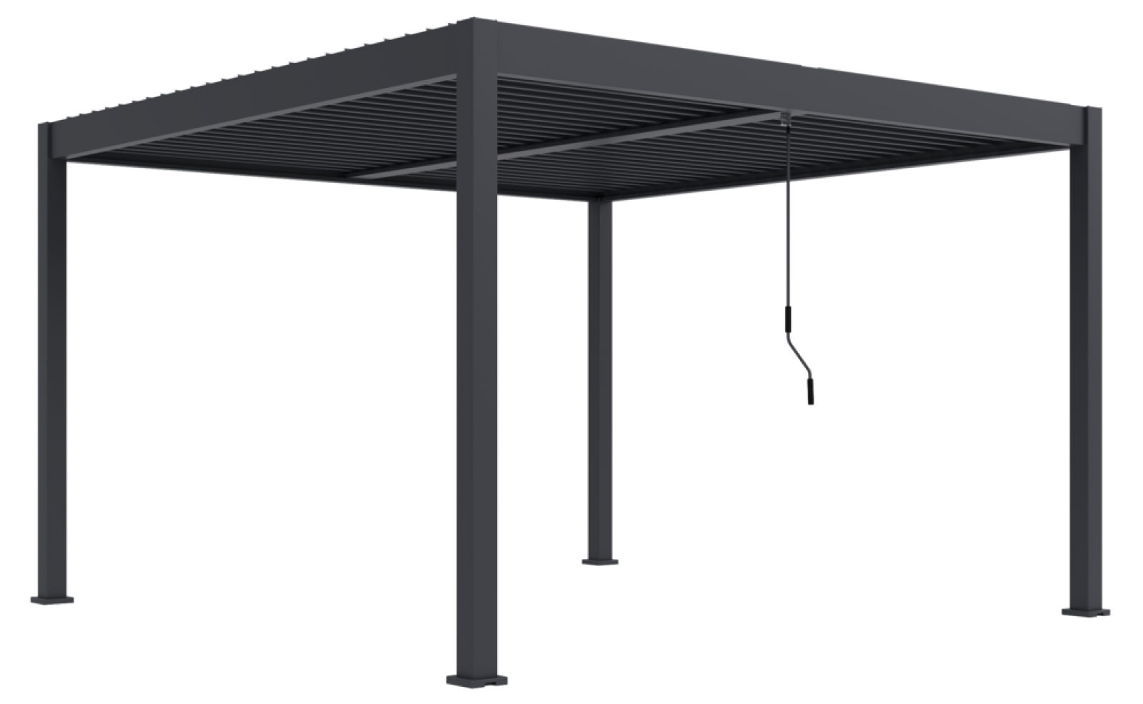 Bioklimatick&aacute; pergola INTRO DUO 4x4 m, hlin&iacute;k - volně stoj&iacute;c&iacute;