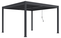Bioklimatick&aacute; pergola INTRO DUO 4x4 m, hlin&iacute;k - volně stoj&iacute;c&iacute;