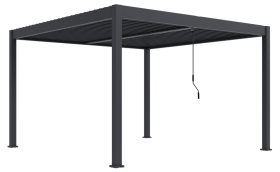 Bioklimatick&aacute; pergola INTRO DUO 4x4 m, hlin&iacute;k - volně stoj&iacute;c&iacute;