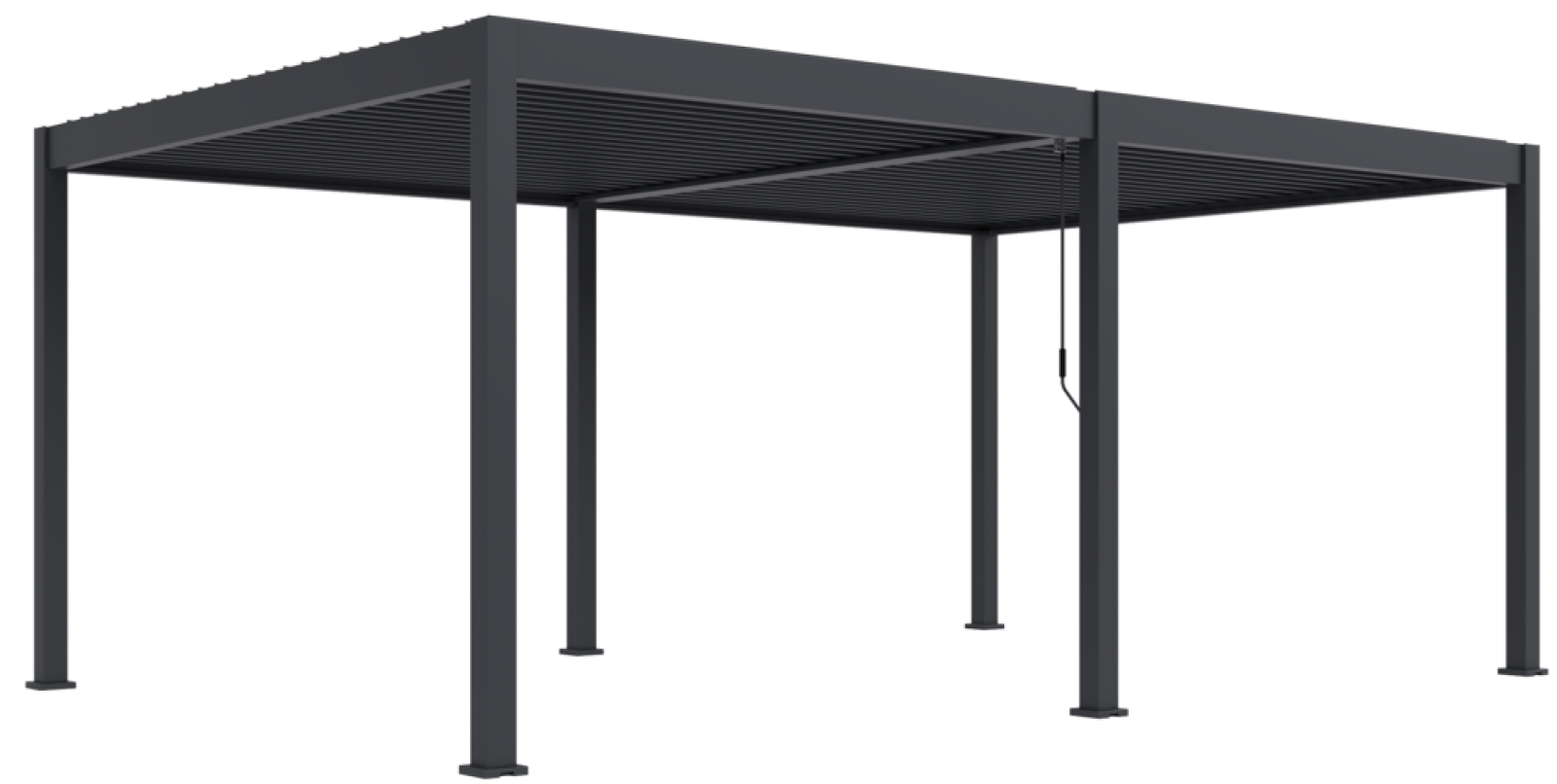 Bioklimatick&aacute; pergola INTRO DUO 6x4 m, hlin&iacute;k - volně stoj&iacute;c&iacute;