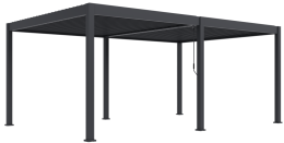 Bioklimatick&aacute; pergola INTRO DUO 6x4 m, hlin&iacute;k - volně stoj&iacute;c&iacute;