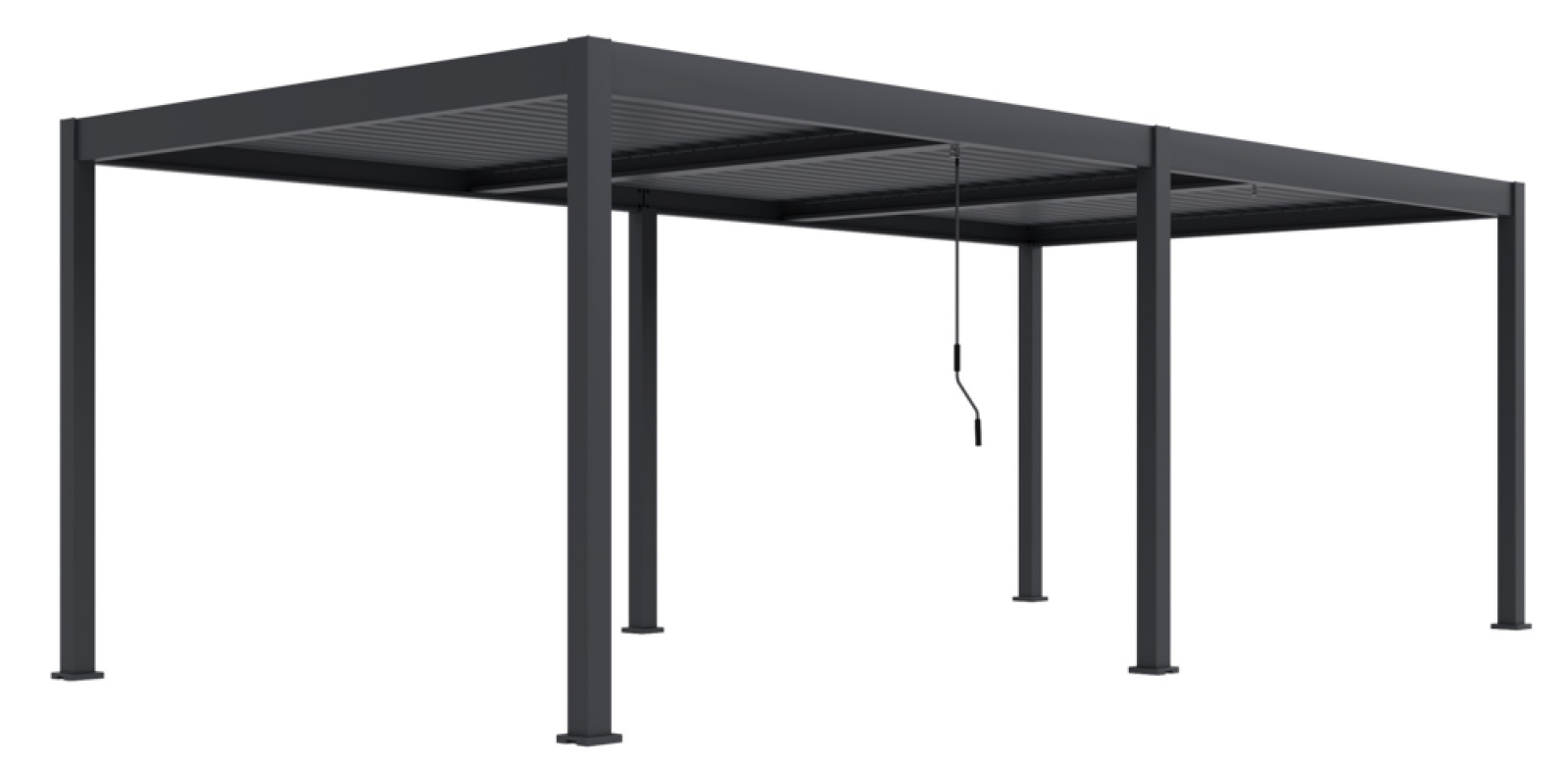 Bioklimatick&aacute; pergola INTRO DUO 7,2x3,6 m, hlin&iacute;k - volně stoj&iacute;c&iacute;