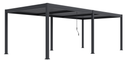 Bioklimatick&aacute; pergola INTRO DUO 7,2x3,6 m, hlin&iacute;k - volně stoj&iacute;c&iacute;
