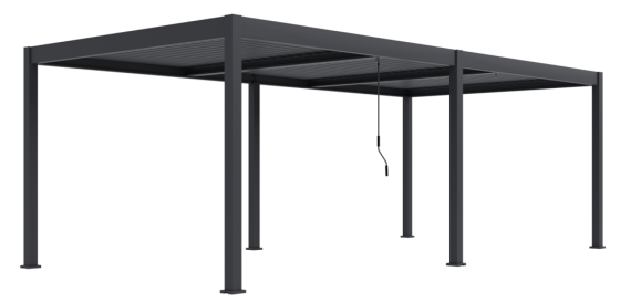Bioklimatick&aacute; pergola INTRO DUO 7,2x3,6 m, hlin&iacute;k - volně stoj&iacute;c&iacute;