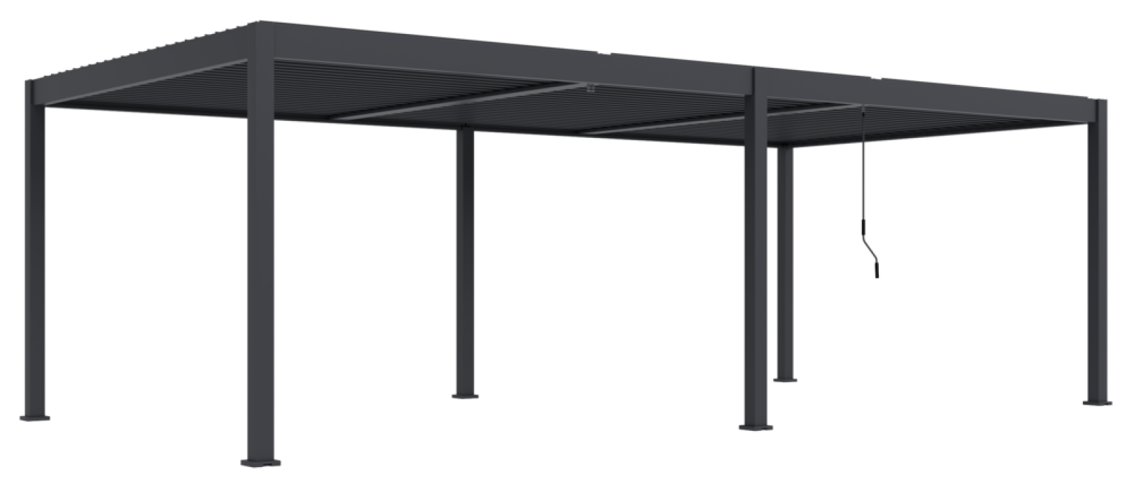 Bioklimatick&aacute; pergola INTRO DUO 8x4 m, hlin&iacute;k - volně stoj&iacute;c&iacute;