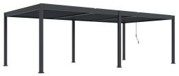 Bioklimatick&aacute; pergola INTRO DUO 8x4 m, hlin&iacute;k - volně stoj&iacute;c&iacute;