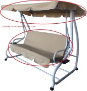 Stř&iacute;&scaron;ka+podu&scaron;ky k houpačce De Luxe b&eacute;žov&aacute;