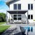 Bioklimatick&aacute; pergola INTRO DUO 4x4 m, hlin&iacute;k - do stěny