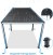 Bioklimatick&aacute; pergola INTRO DUO 4x4 m, hlin&iacute;k - do stěny