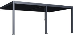 Bioklimatick&aacute; pergola INTRO DUO 6x4 m, hlin&iacute;k - do stěny